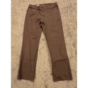 Stio Rivet Pant Men's Size 36R/30 Brown Wash Fade Straight 5-Pocket Cotton (D1)